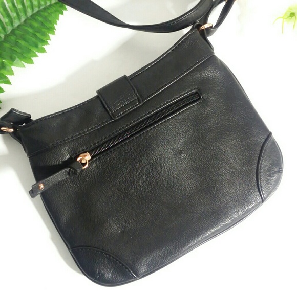 Aldo Bags Aldo Black Crossbody Bag Rose Gold Buckle Poshmark